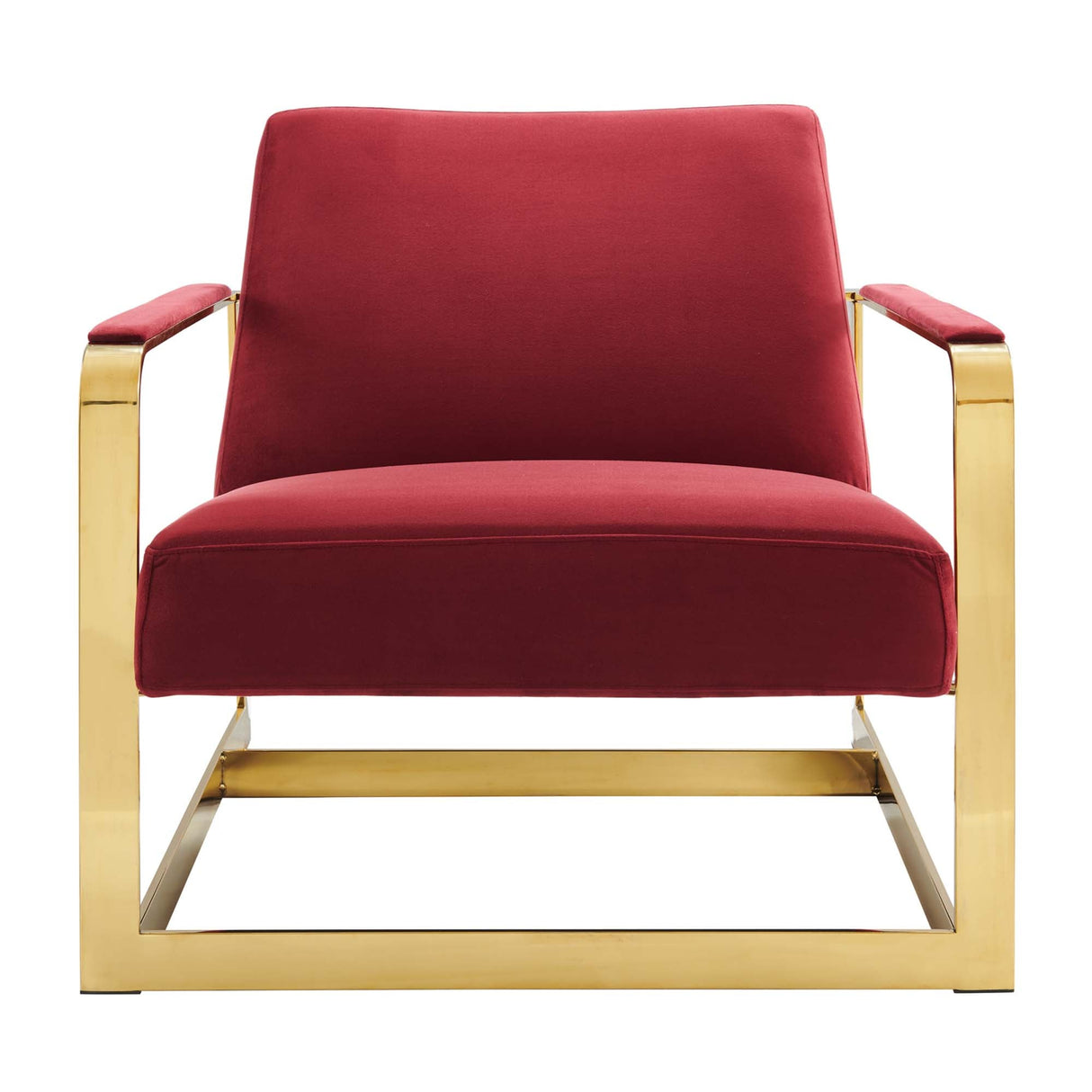 27 Inch Performance Velvet Accent Chair with Coated Steel Frame