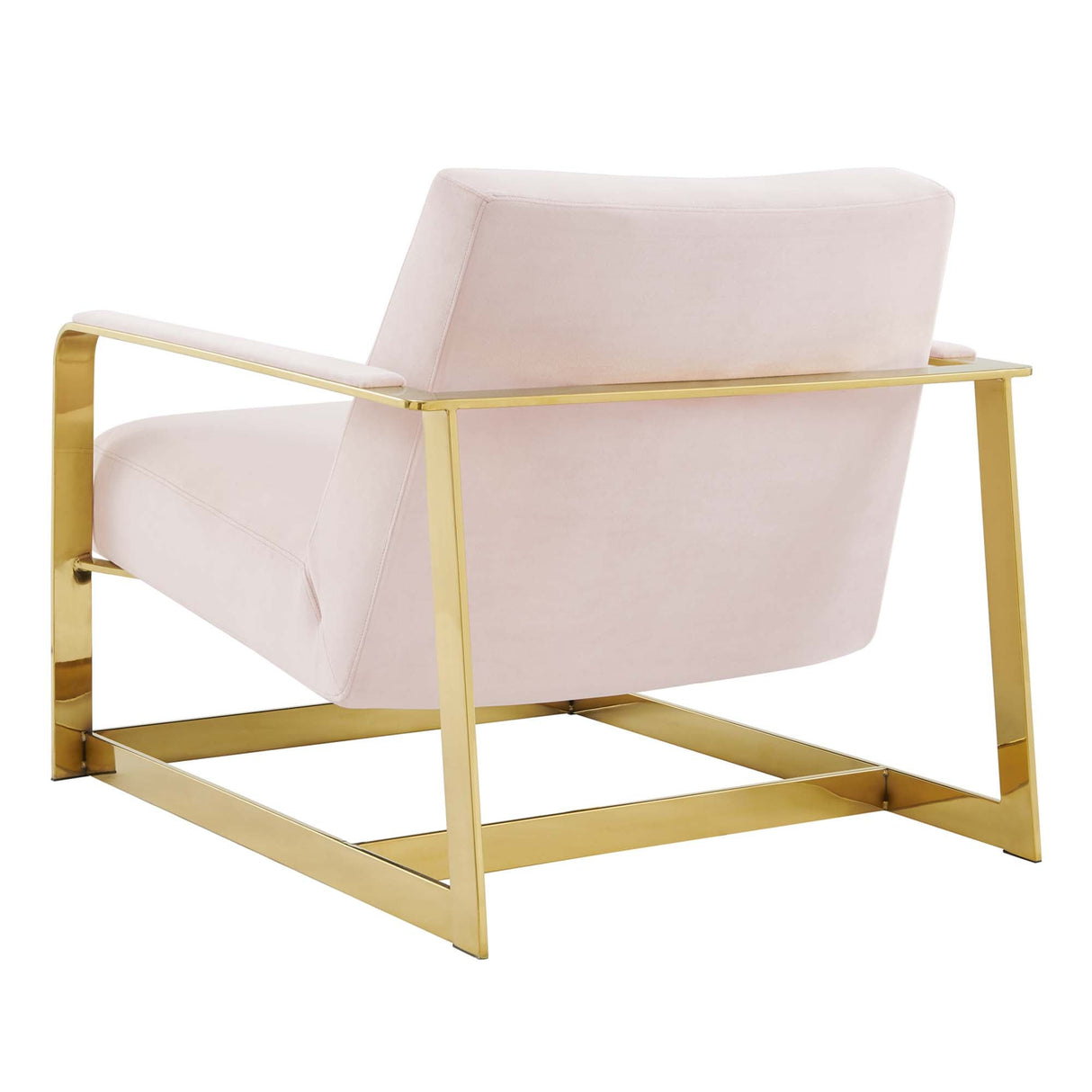 27 Inch Performance Velvet Accent Chair with Coated Steel Frame