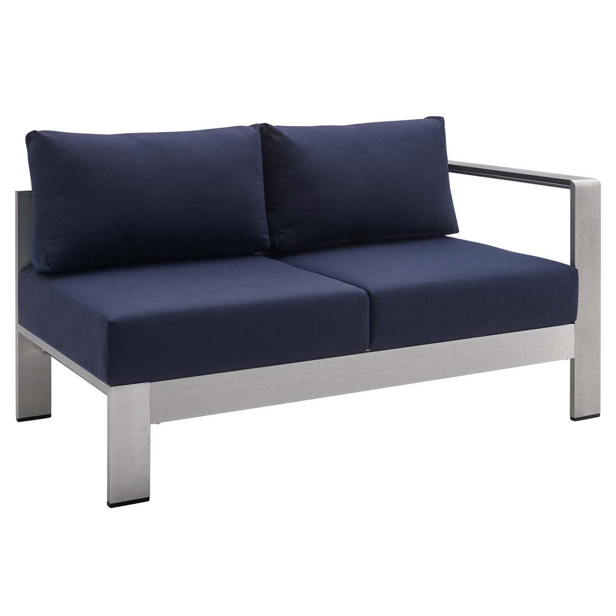 5-Piece Aluminum Outdoor Sectional Sofa Set with Sunbrella Fabric, Weather-Resistant