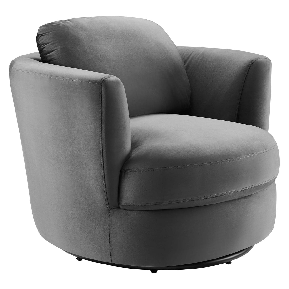 36 Inch Performance Velvet Swivel Barrel Armchair