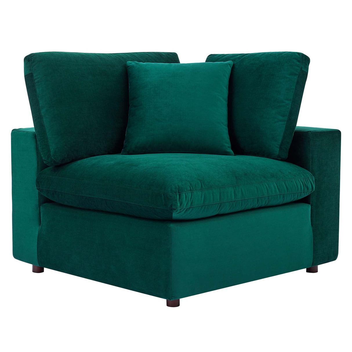 Down Filled Overstuffed Performance Velvet Corner Chair - 40 Inch
