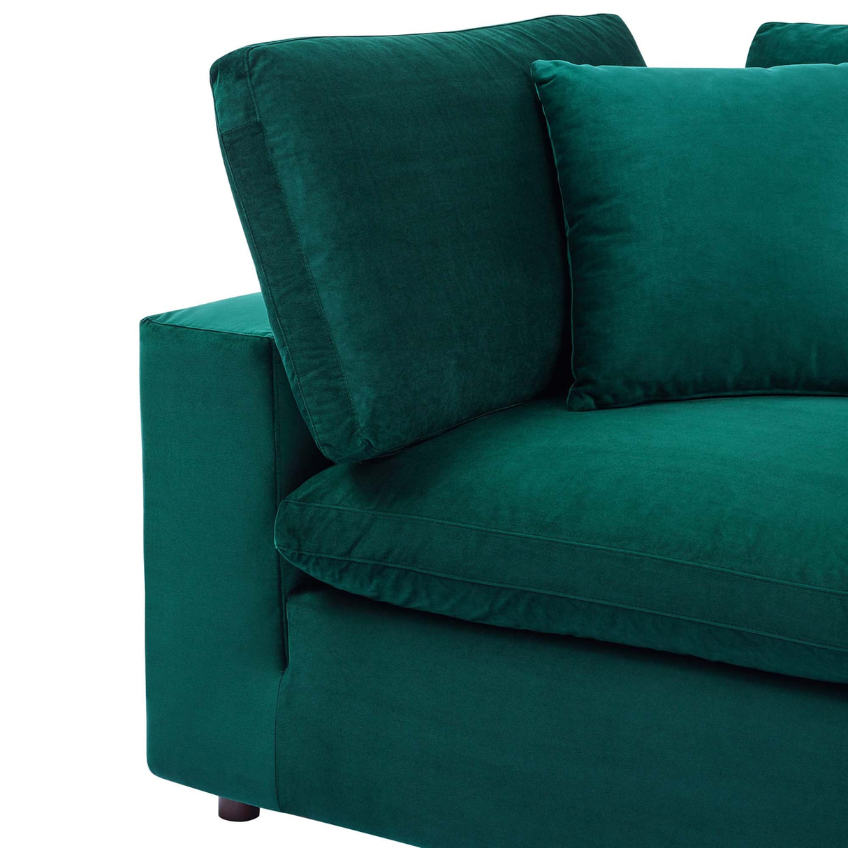 Down Filled Overstuffed Performance Velvet Corner Chair - 40 Inch