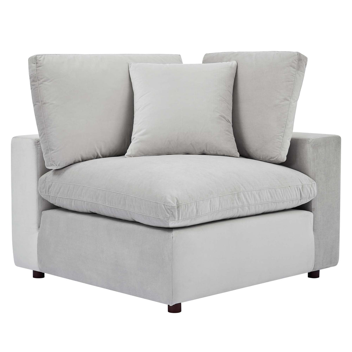 Down Filled Overstuffed Performance Velvet Corner Chair - 40 Inch