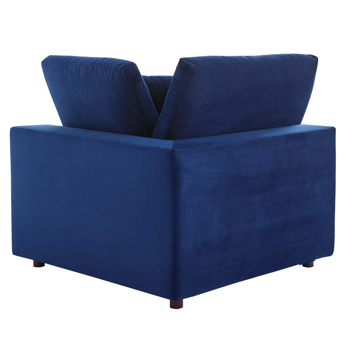 Down Filled Overstuffed Performance Velvet Corner Chair - 40 Inch