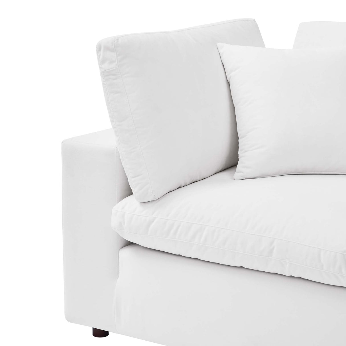 Down Filled Overstuffed Performance Velvet Corner Chair - 40 Inch