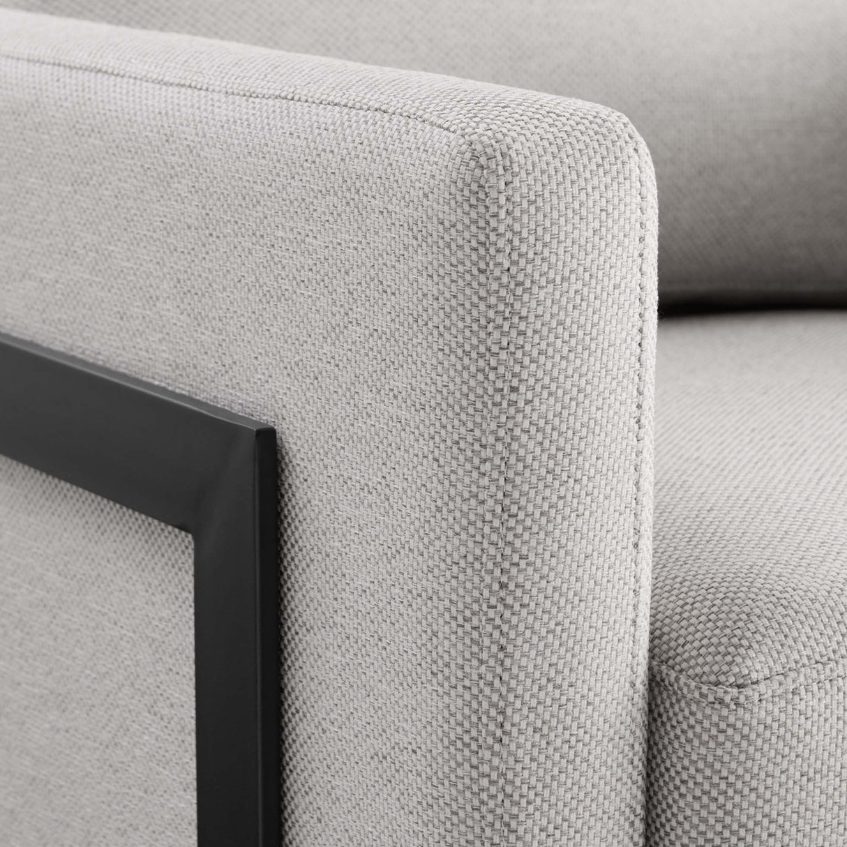 34 Inch Fabric Upholstered Sled Base Accent Chair