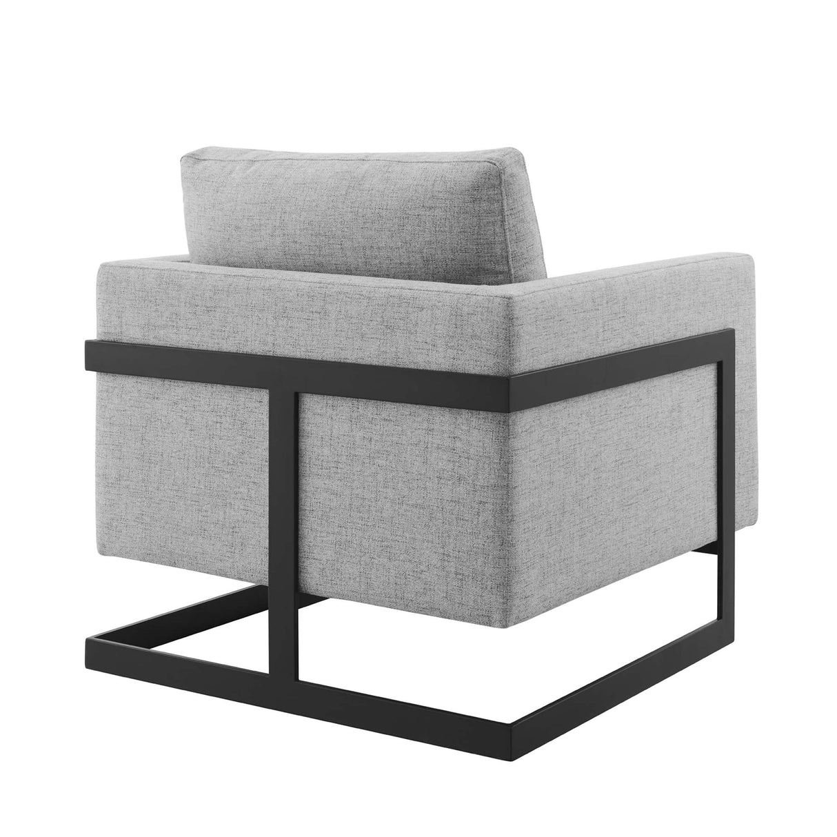 34 Inch Fabric Upholstered Sled Base Accent Chair