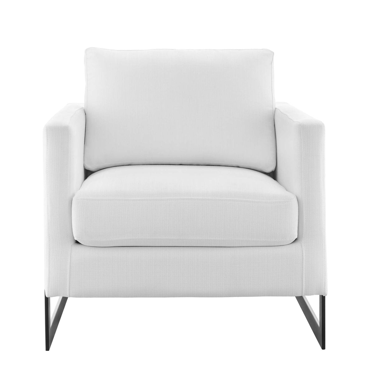 34 Inch Fabric Upholstered Sled Base Accent Chair