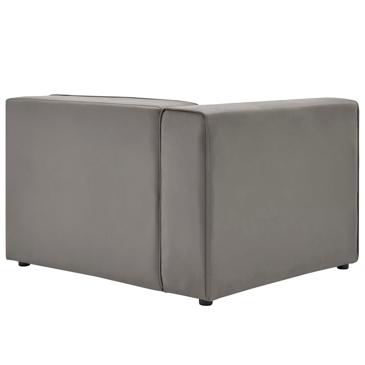 Vegan Leather Left-Arm Sectional Sofa Chair 44 Inch