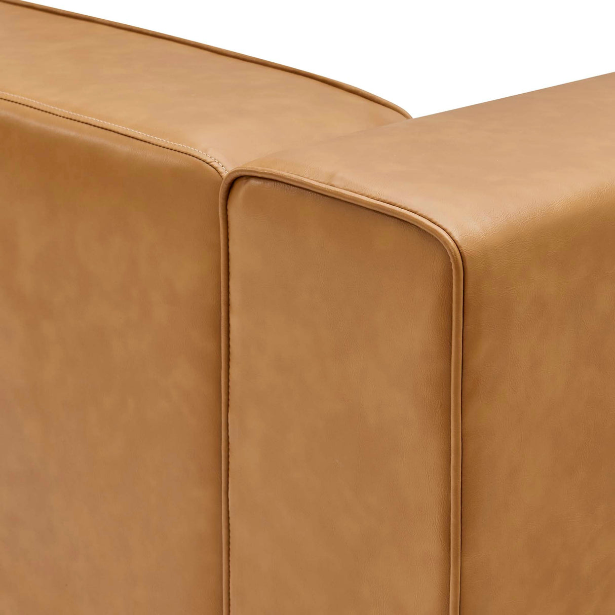 Vegan Leather Left-Arm Sectional Sofa Chair 44 Inch