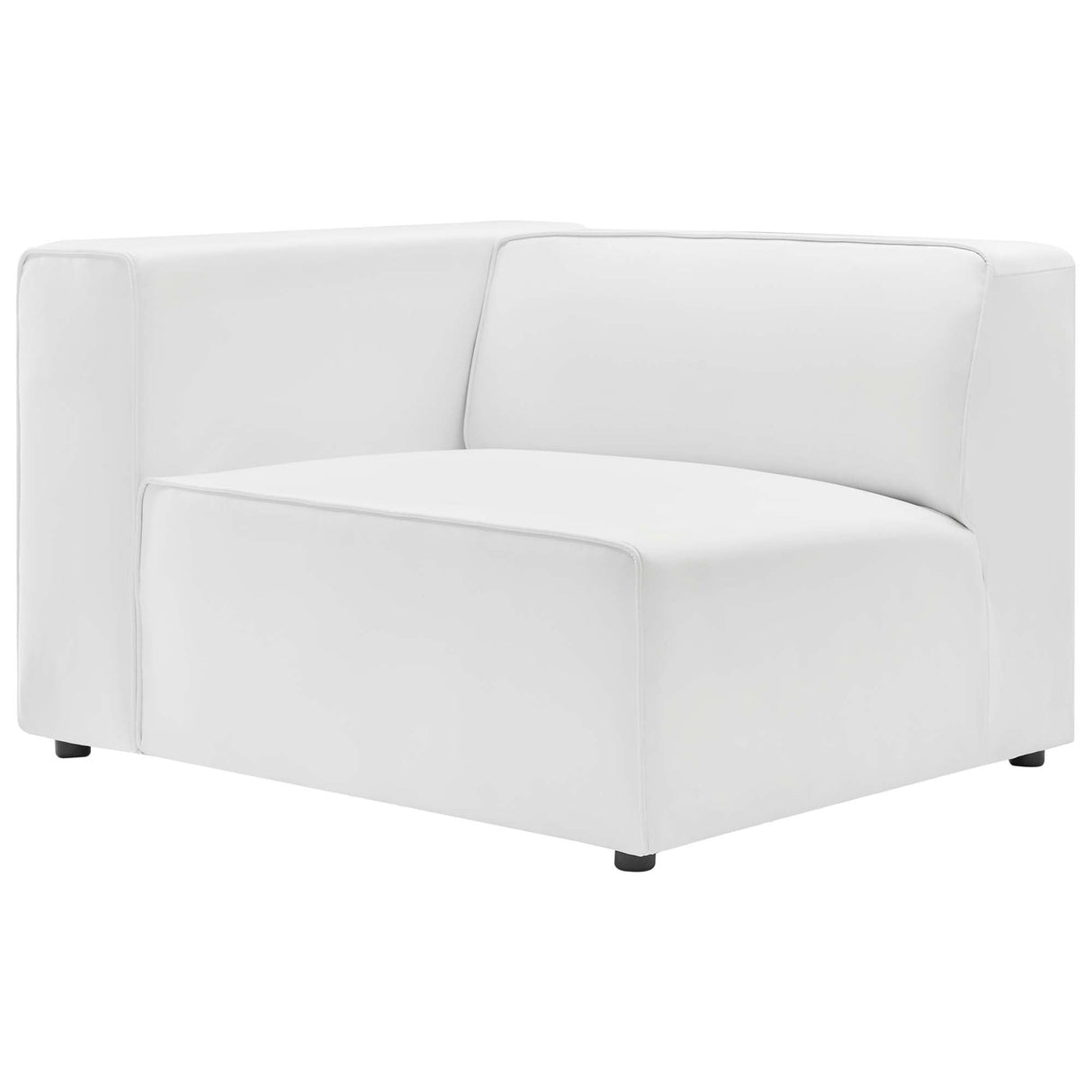 Vegan Leather Left-Arm Sectional Sofa Chair 44 Inch