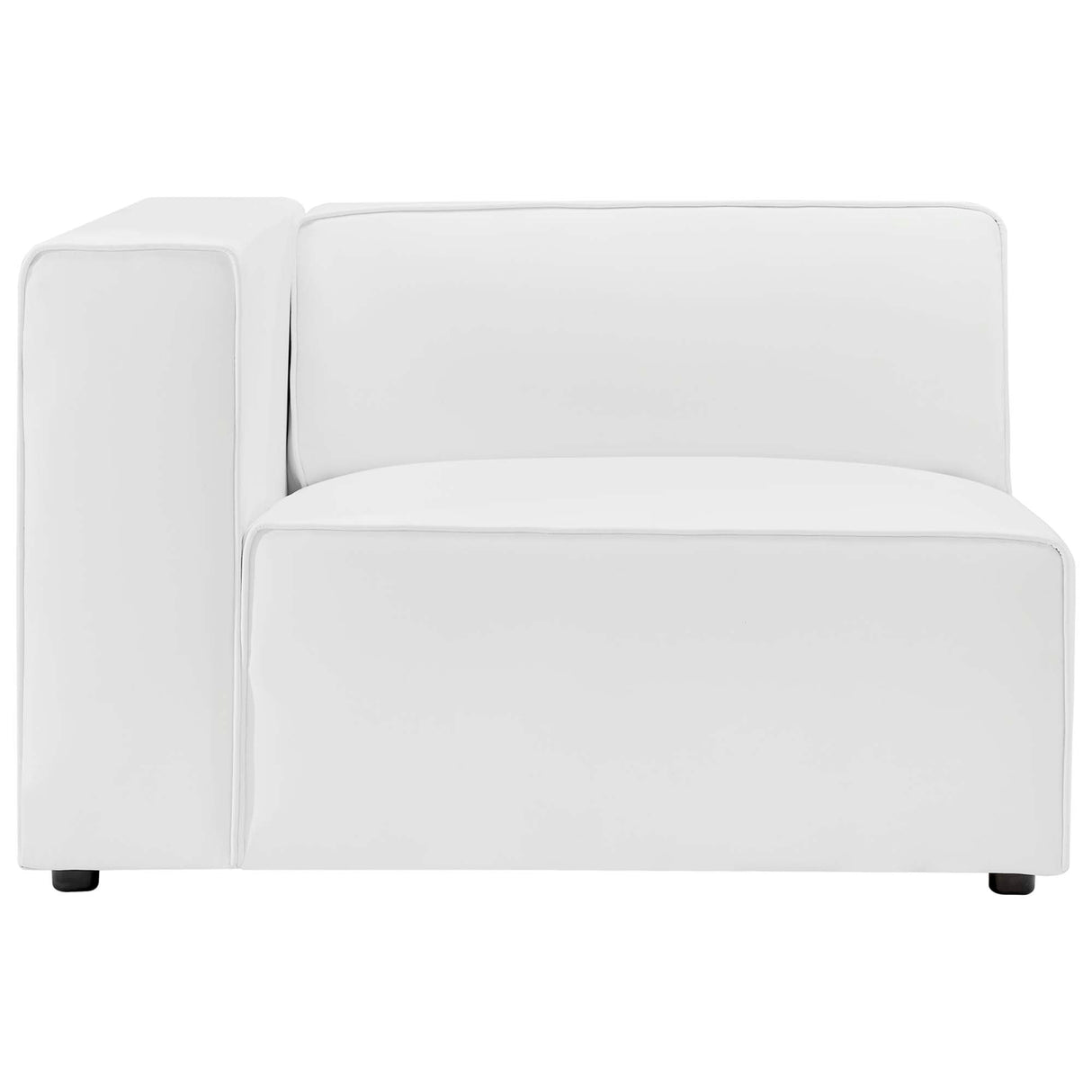 Vegan Leather Left-Arm Sectional Sofa Chair 44 Inch