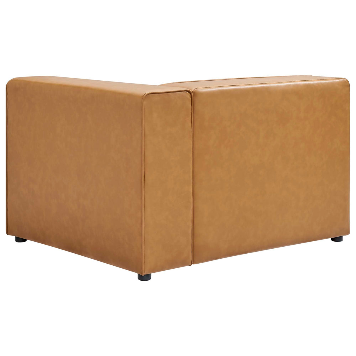 Vegan Leather Right-Arm Sectional Sofa Chair 44 Inch