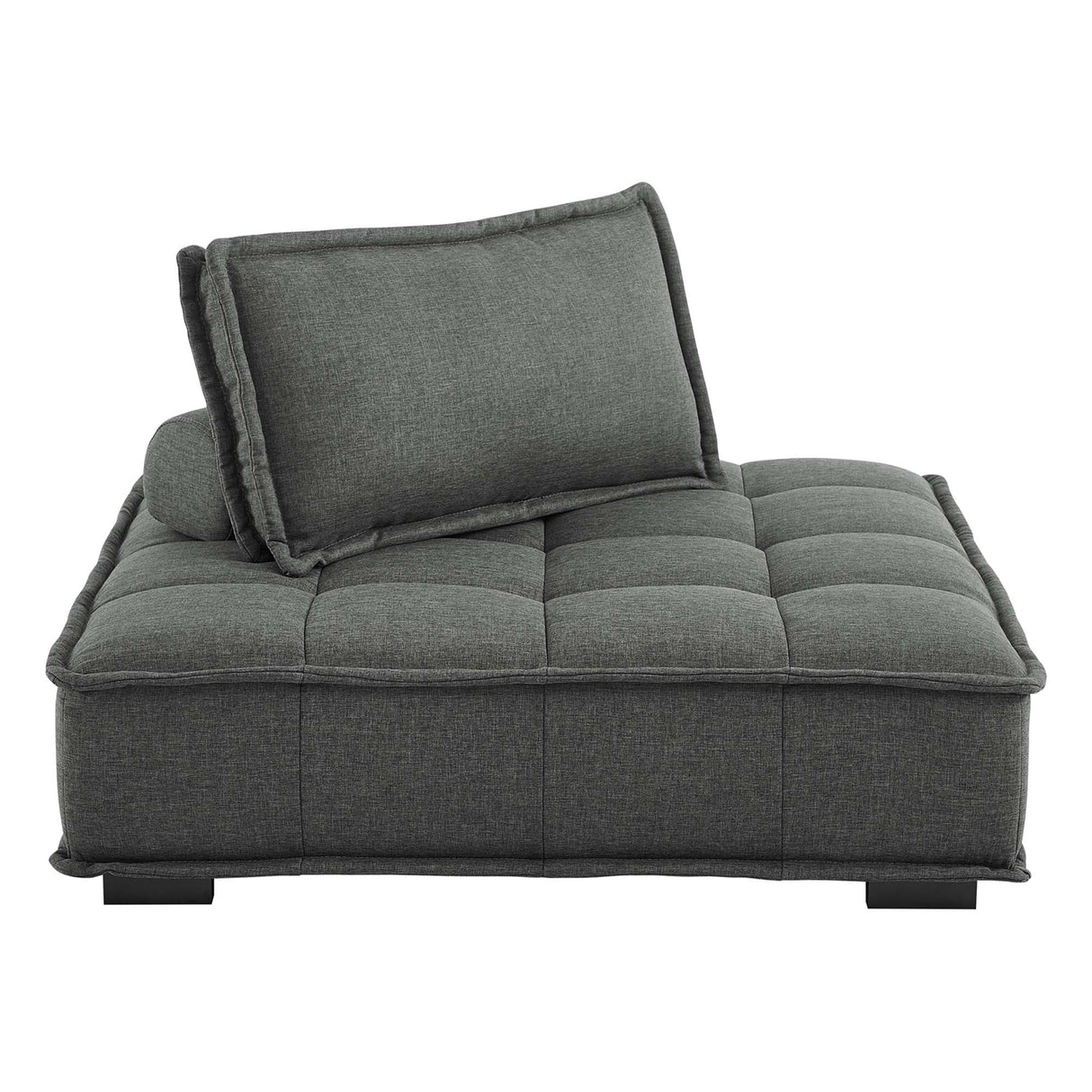 47 Inch Polyester Fabric Tufted Armless Chair