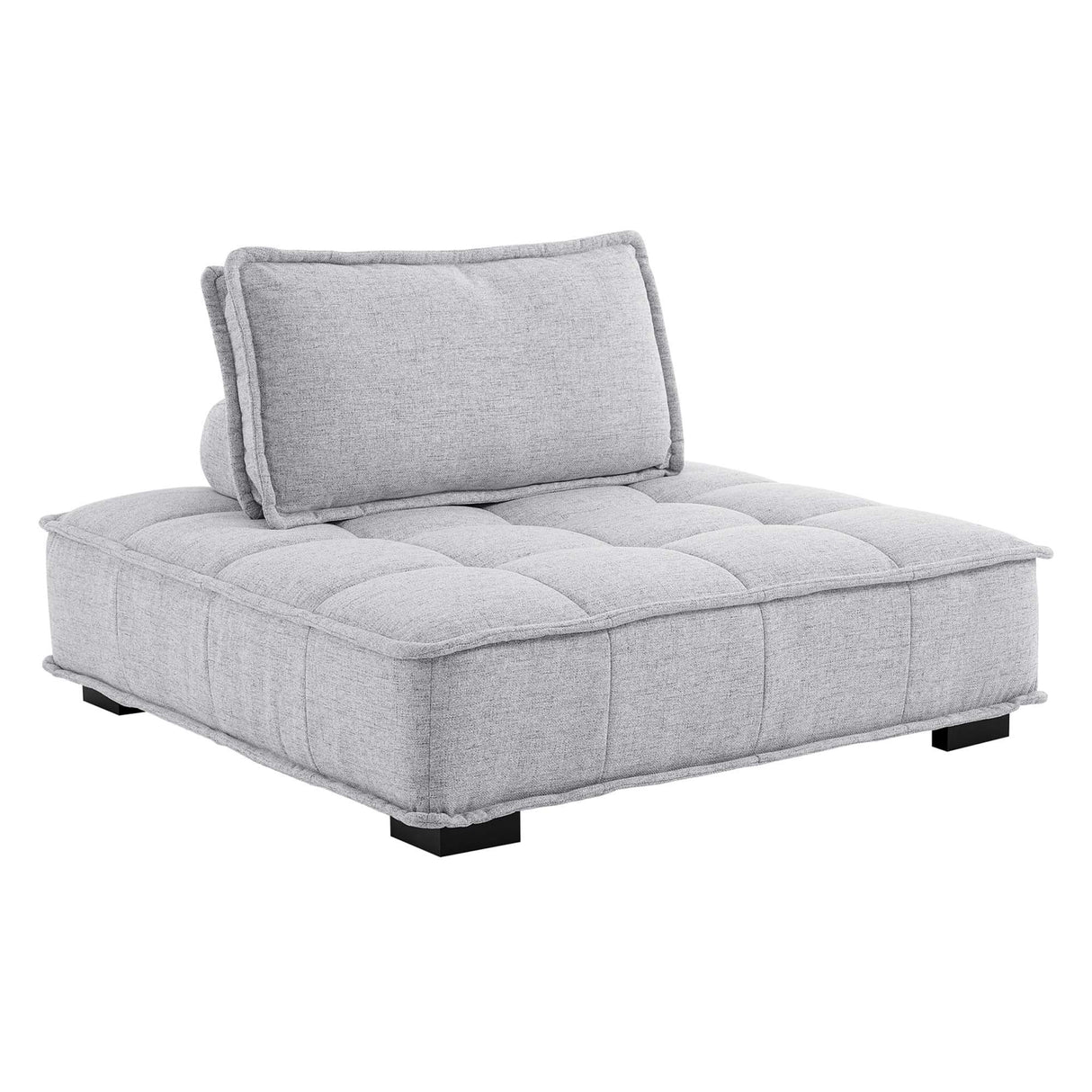 47 Inch Polyester Fabric Tufted Armless Chair