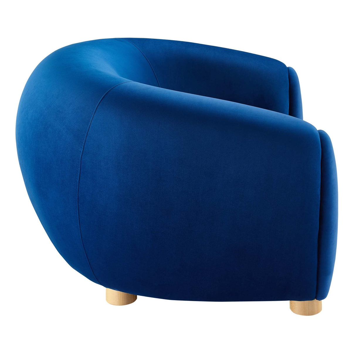 42 Inch Performance Velvet Armchair with Beech Wood Legs