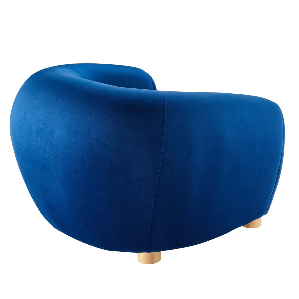 42 Inch Performance Velvet Armchair with Beech Wood Legs