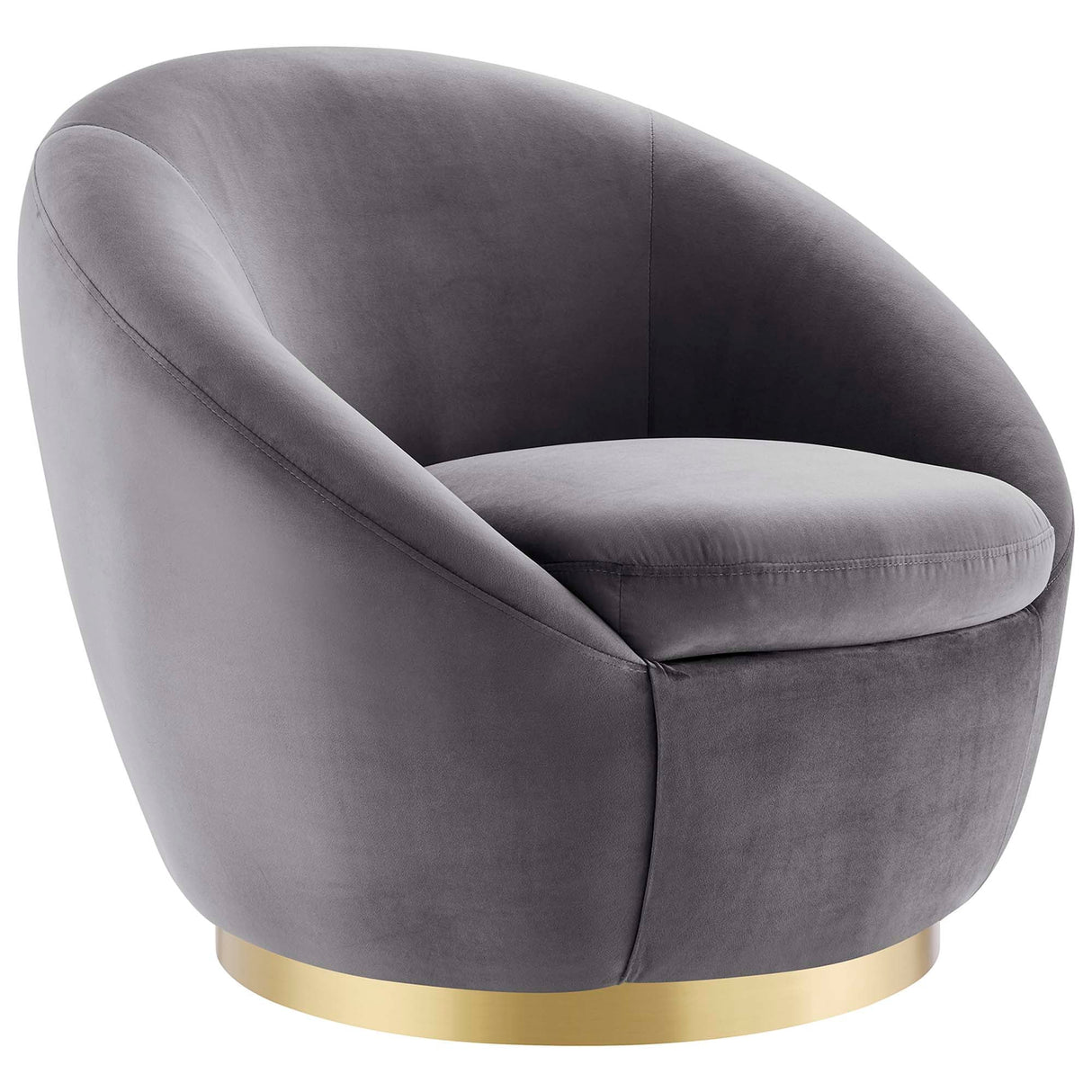 32 Inch Buttercup Performance Velvet Swivel Accent Chair with Gold Metal Base
