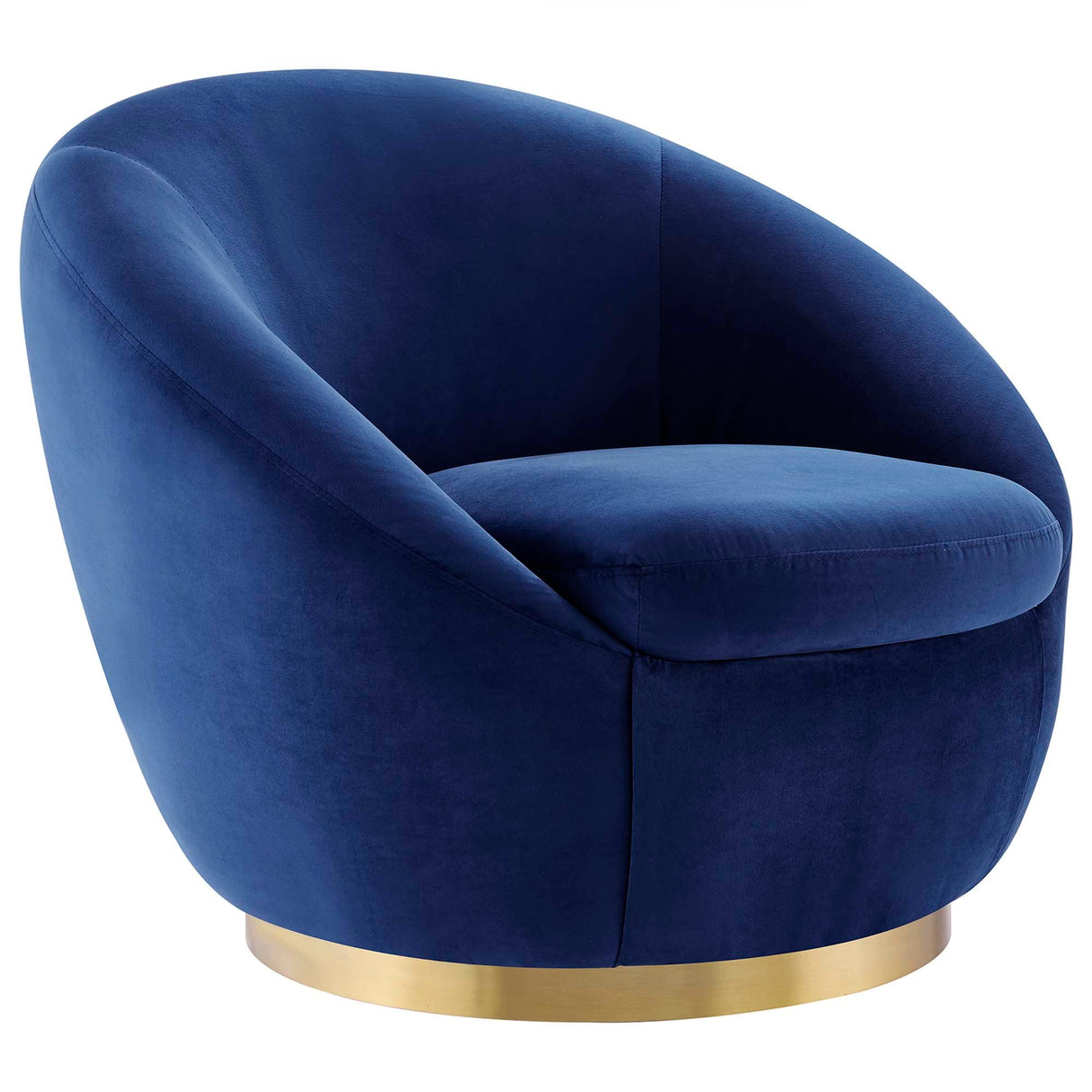 32 Inch Buttercup Performance Velvet Swivel Accent Chair with Gold Metal Base