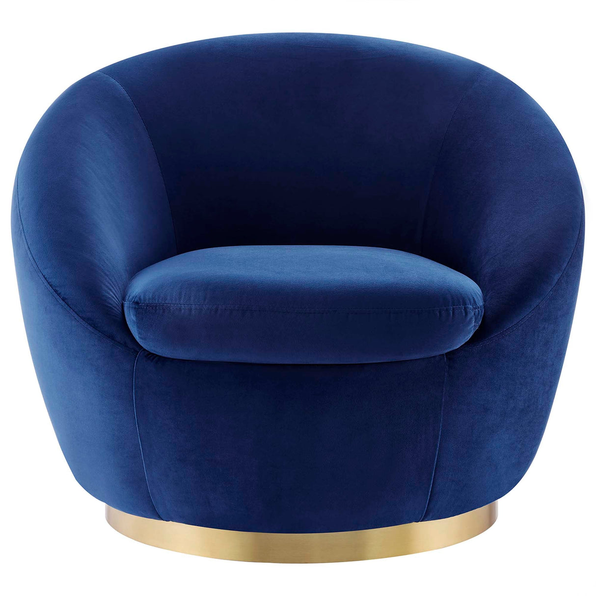 32 Inch Buttercup Performance Velvet Swivel Accent Chair with Gold Metal Base