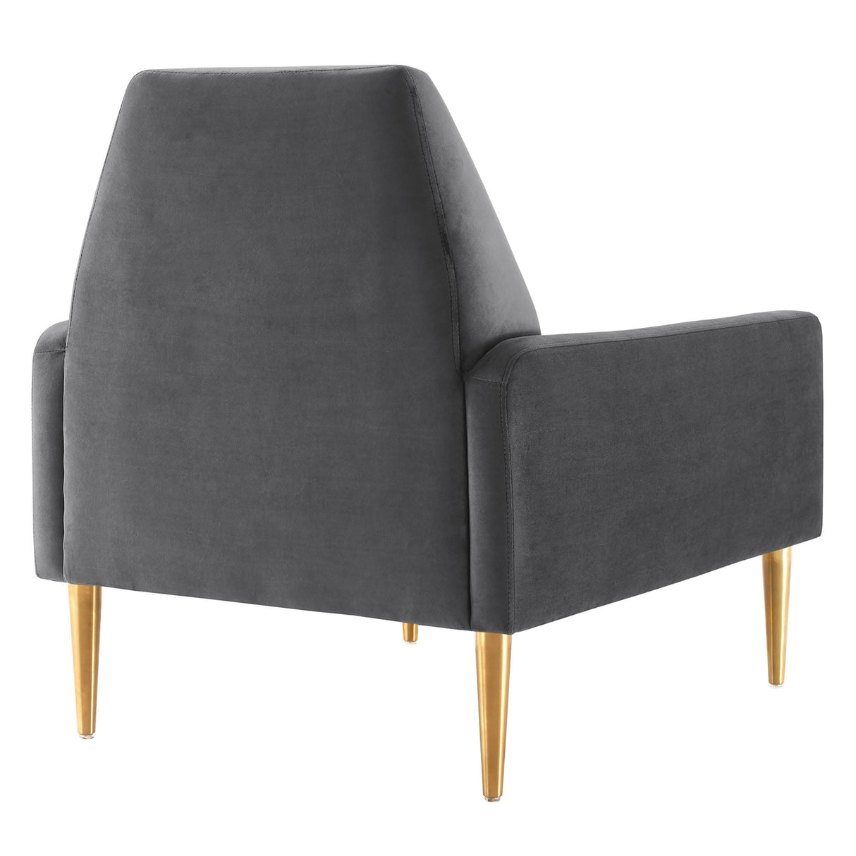29 Inch Performance Velvet Armchair with Gold Stainless Steel Legs