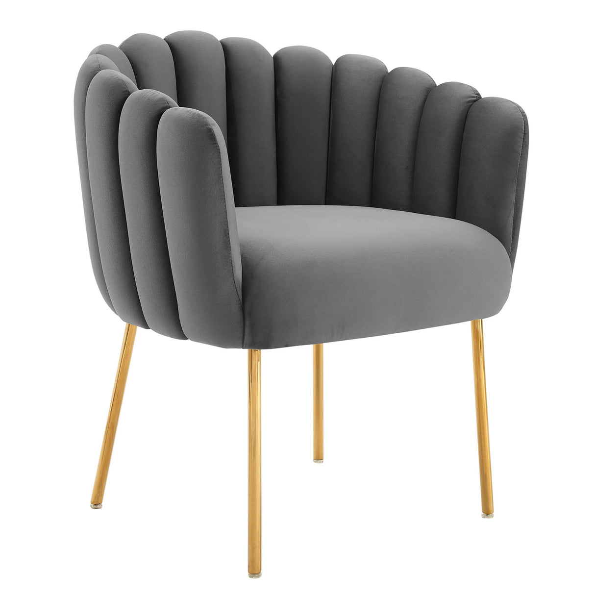 23 Inch Channel Tufted Performance Velvet Armchair