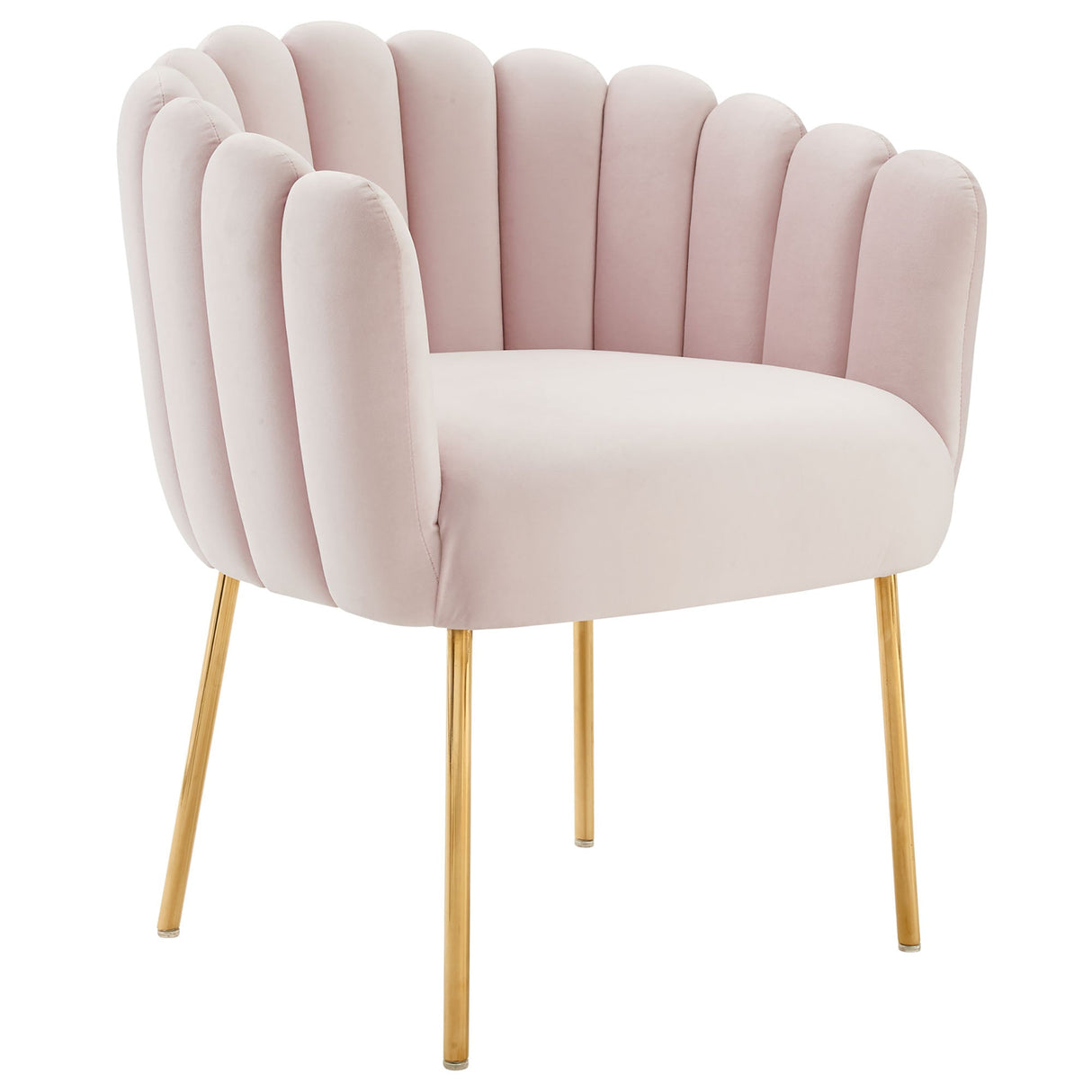 23 Inch Channel Tufted Performance Velvet Armchair