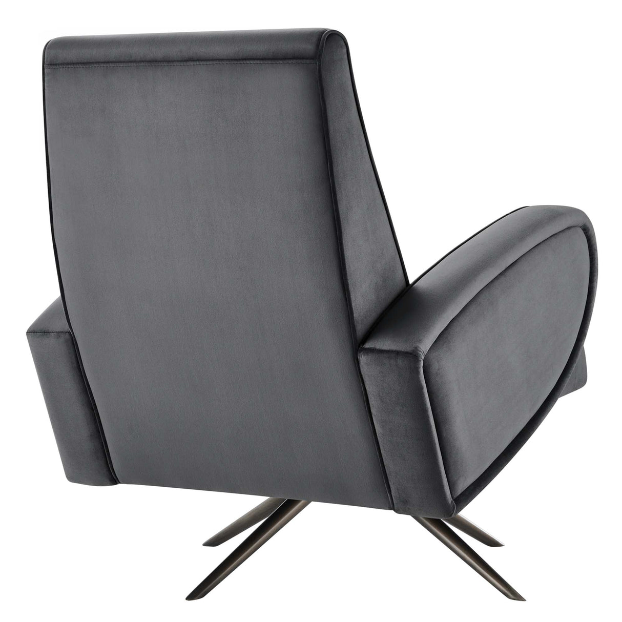 31 Inch Performance Velvet Swivel Chair with Stainless Steel Base