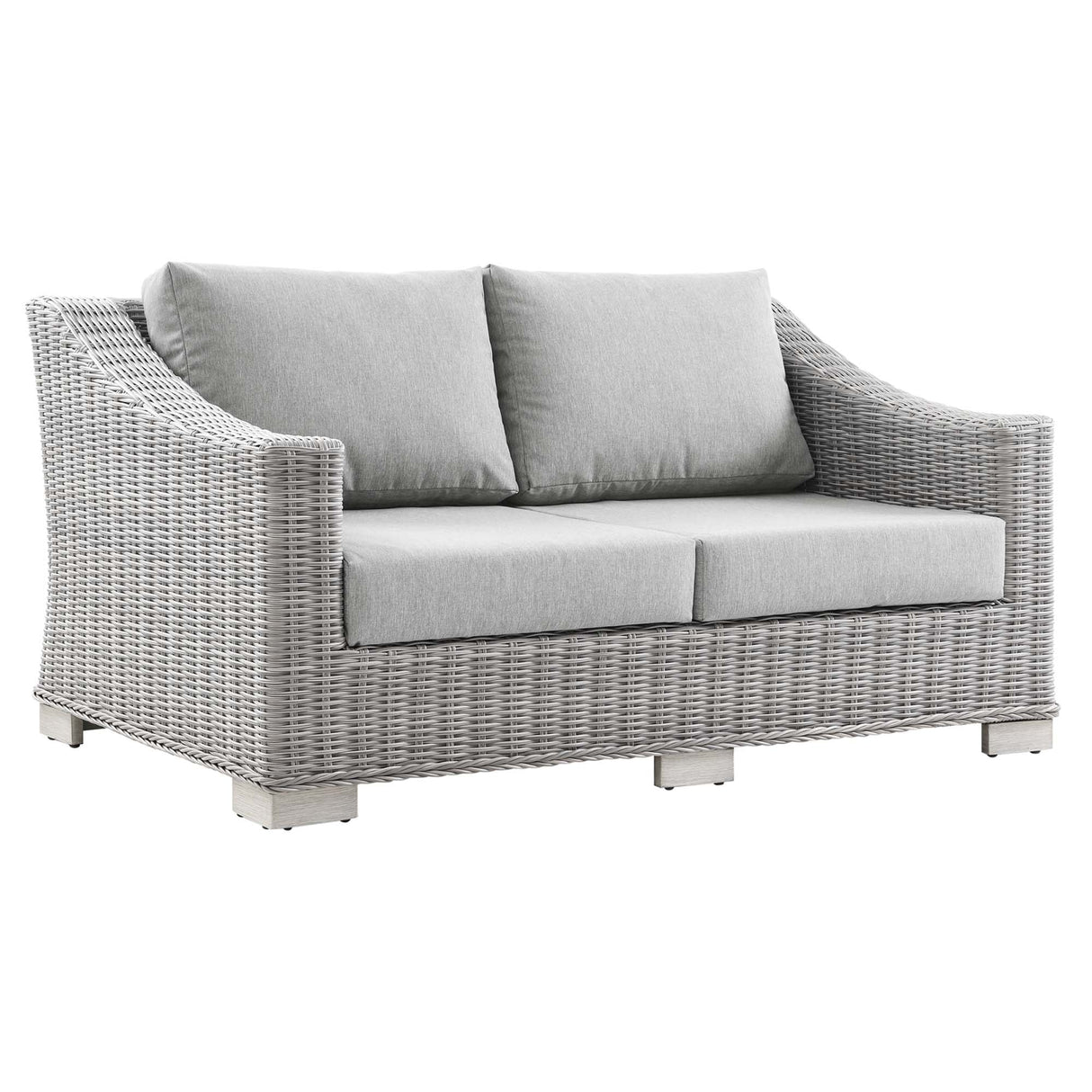 5-Piece Wicker Rattan Outdoor Patio Furniture Set with Sofa, Chairs and Table