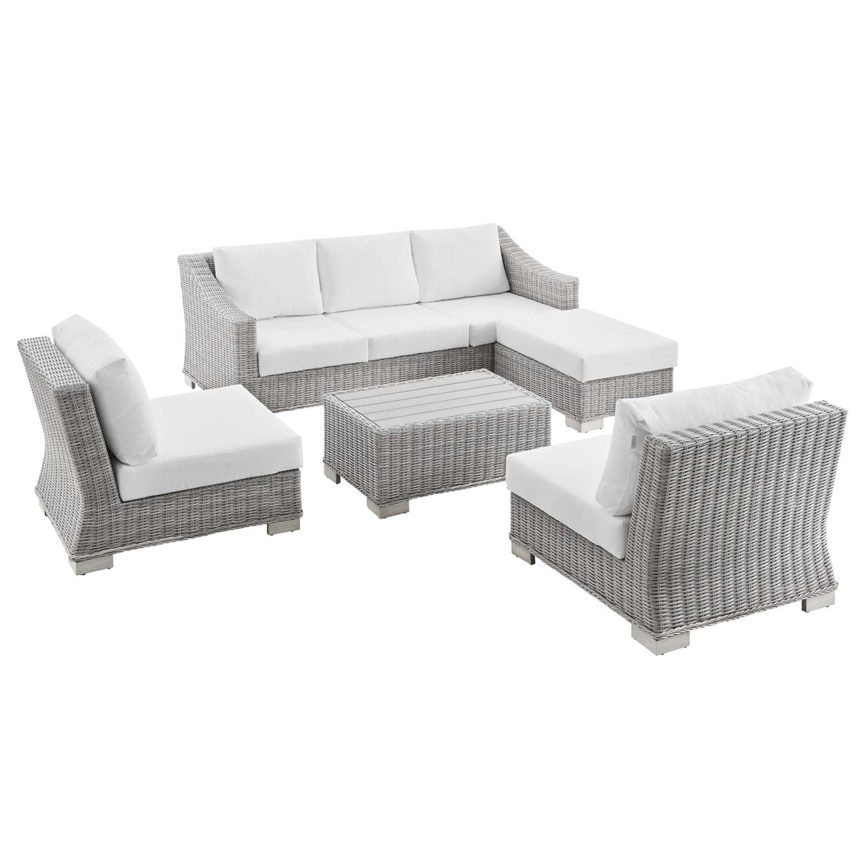 Wicker Rattan Outdoor Patio Furniture Set — Durable All-Weather Seating with Cushions
