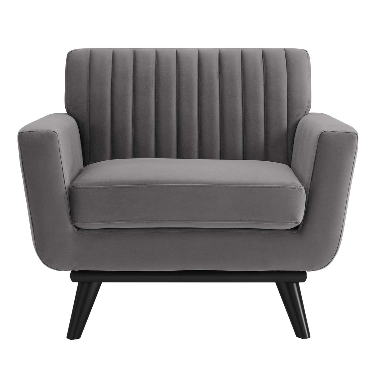 36 Inch Channel Tufted Performance Velvet Armchair
