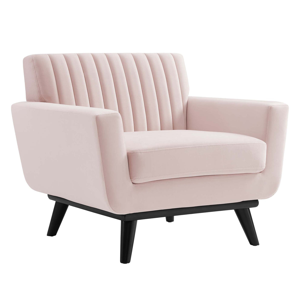 36 Inch Channel Tufted Performance Velvet Armchair