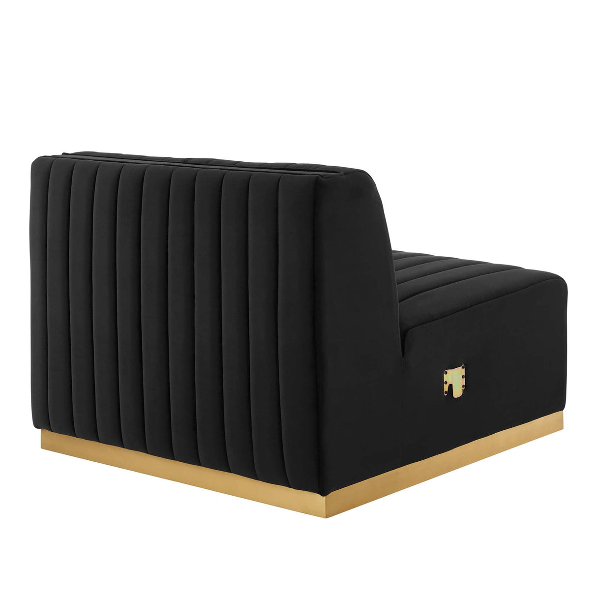 Channel Tufted Performance Velvet Upholstered Armless Chair 36 Inch