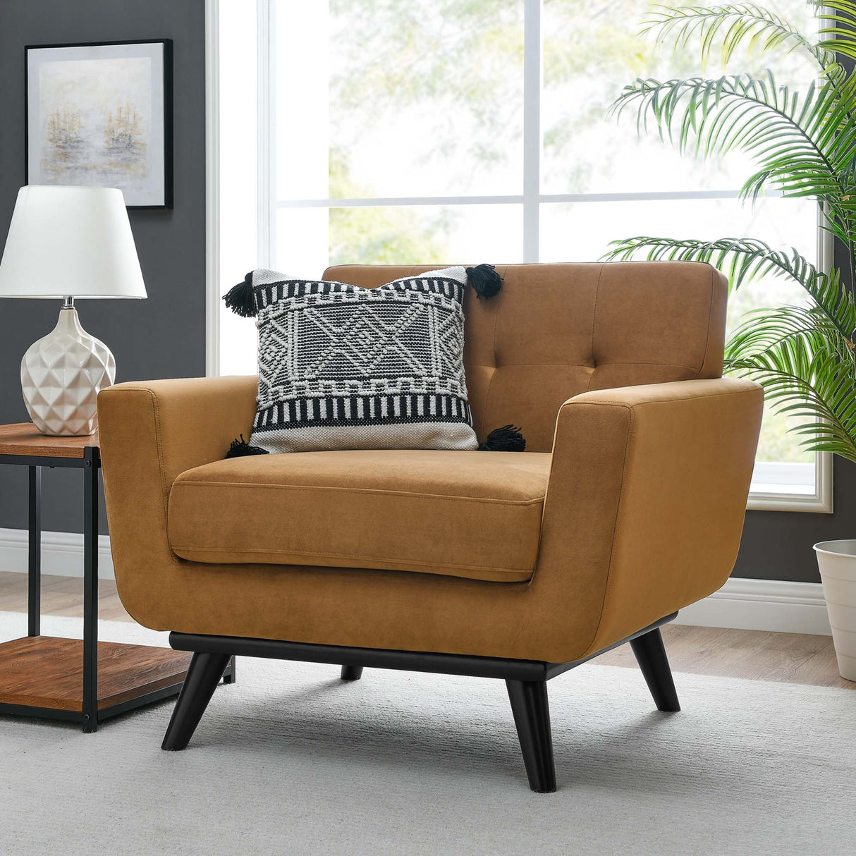 36 Inch Performance Velvet Armchair