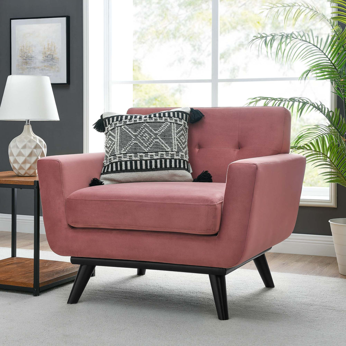36 Inch Performance Velvet Armchair