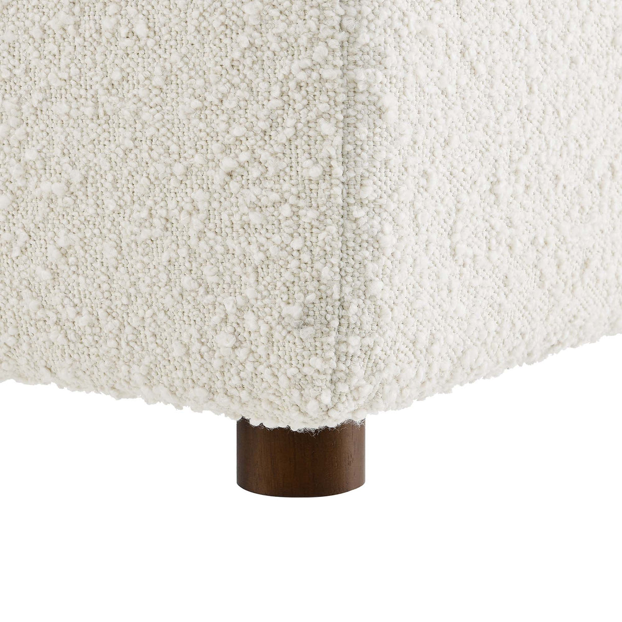 Down Filled Overstuffed Boucle Fabric Armless Chair 40 Inch
