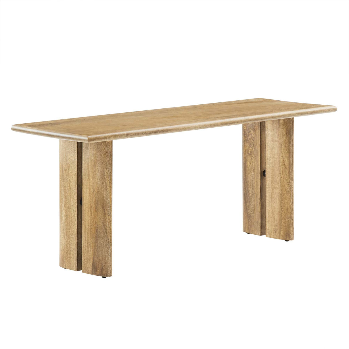 Solid Mango Wood Dining Bench with Modern Farmhouse Design