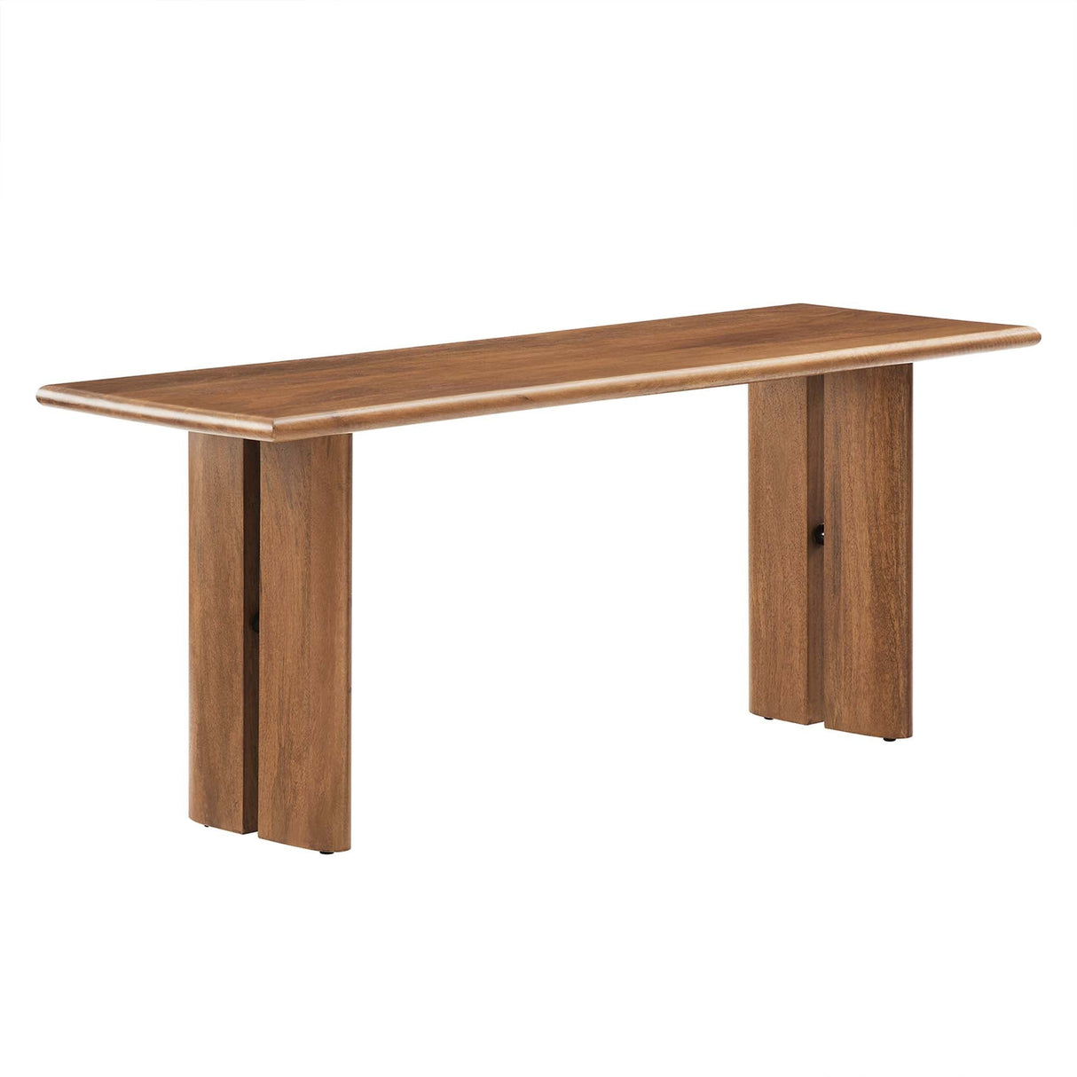 Solid Mango Wood Dining Bench with Modern Farmhouse Design