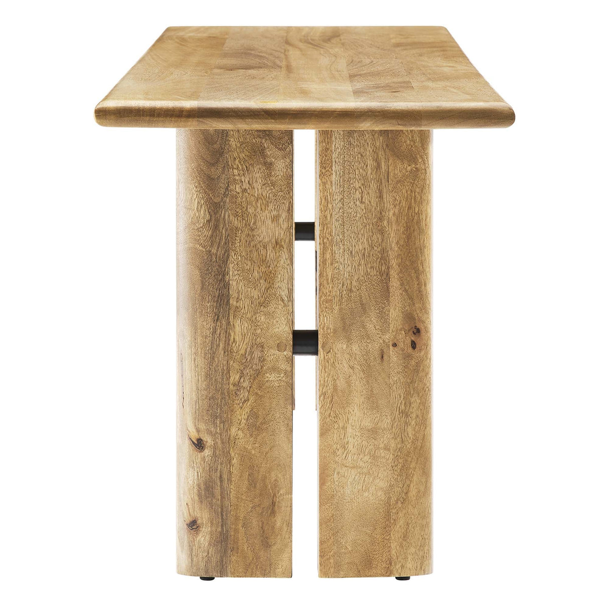 Solid Mango Wood Dining Bench with Modern Farmhouse Design
