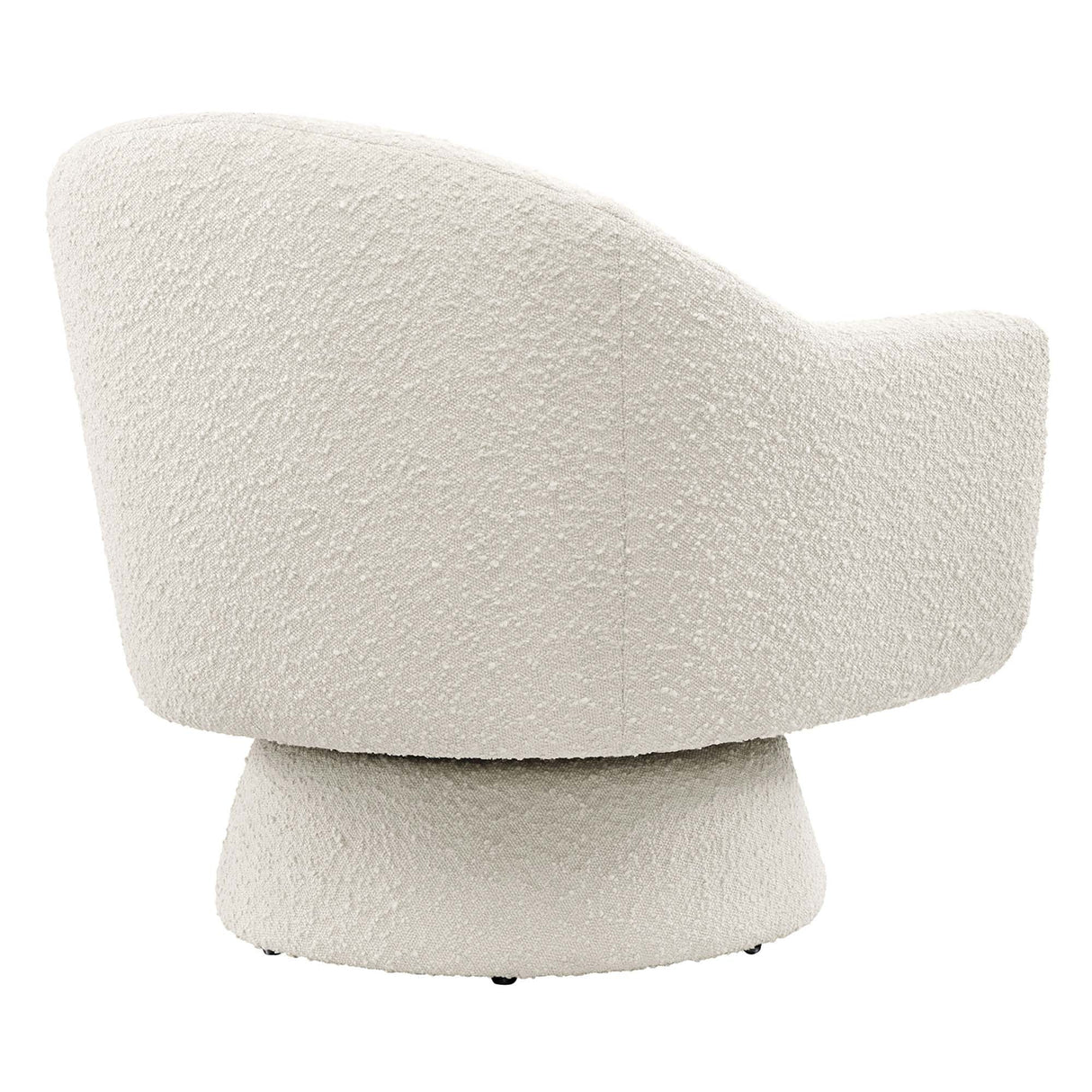 31 Inch Boucle Fabric Swivel Chair