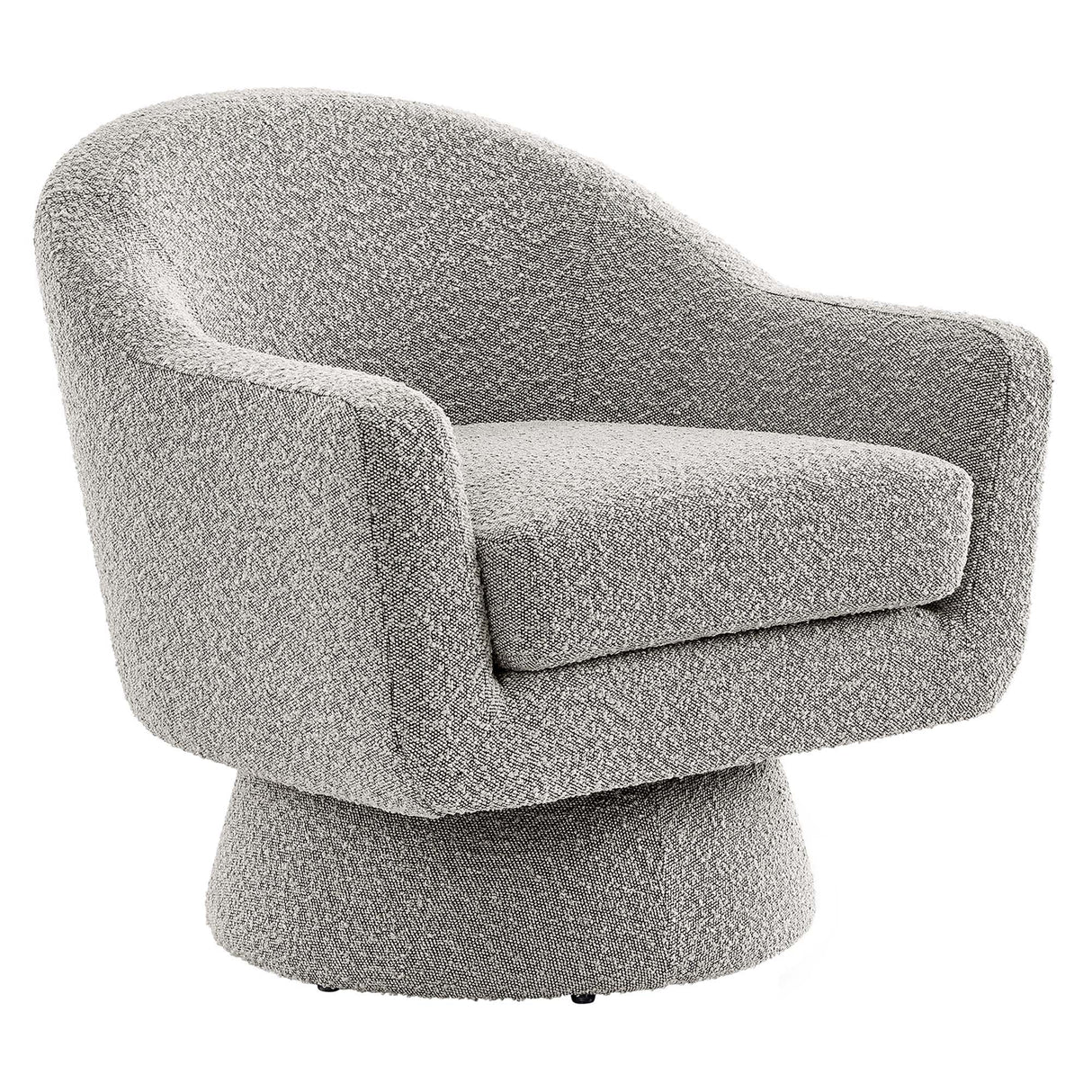 31 Inch Boucle Fabric Swivel Chair