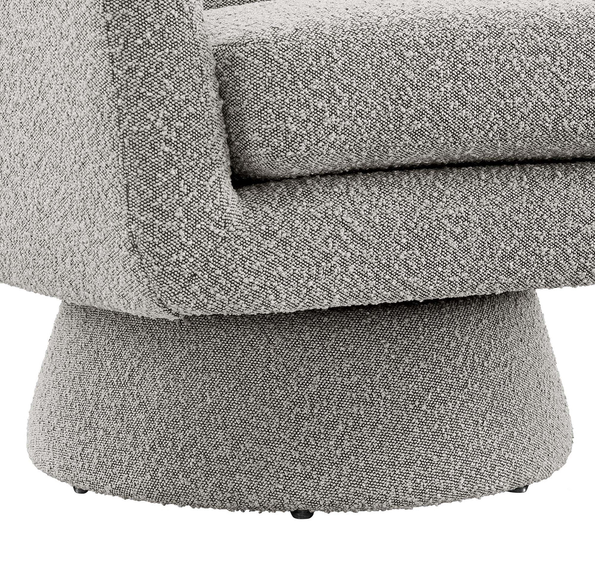 31 Inch Boucle Fabric Swivel Chair