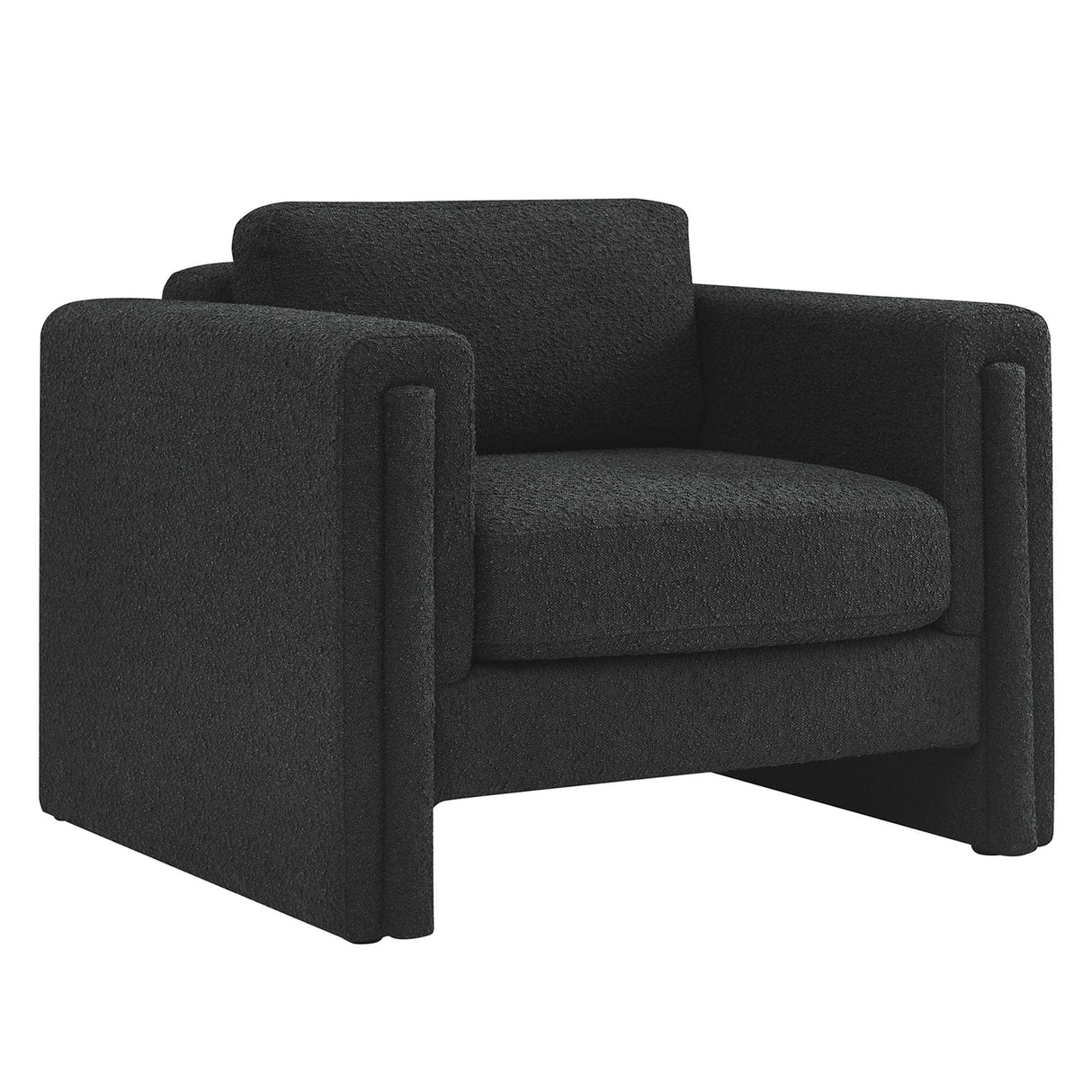 42 Inch Modern Boucle Fabric Accent Armchair with Pocket Coil Springs and Removable Cushions