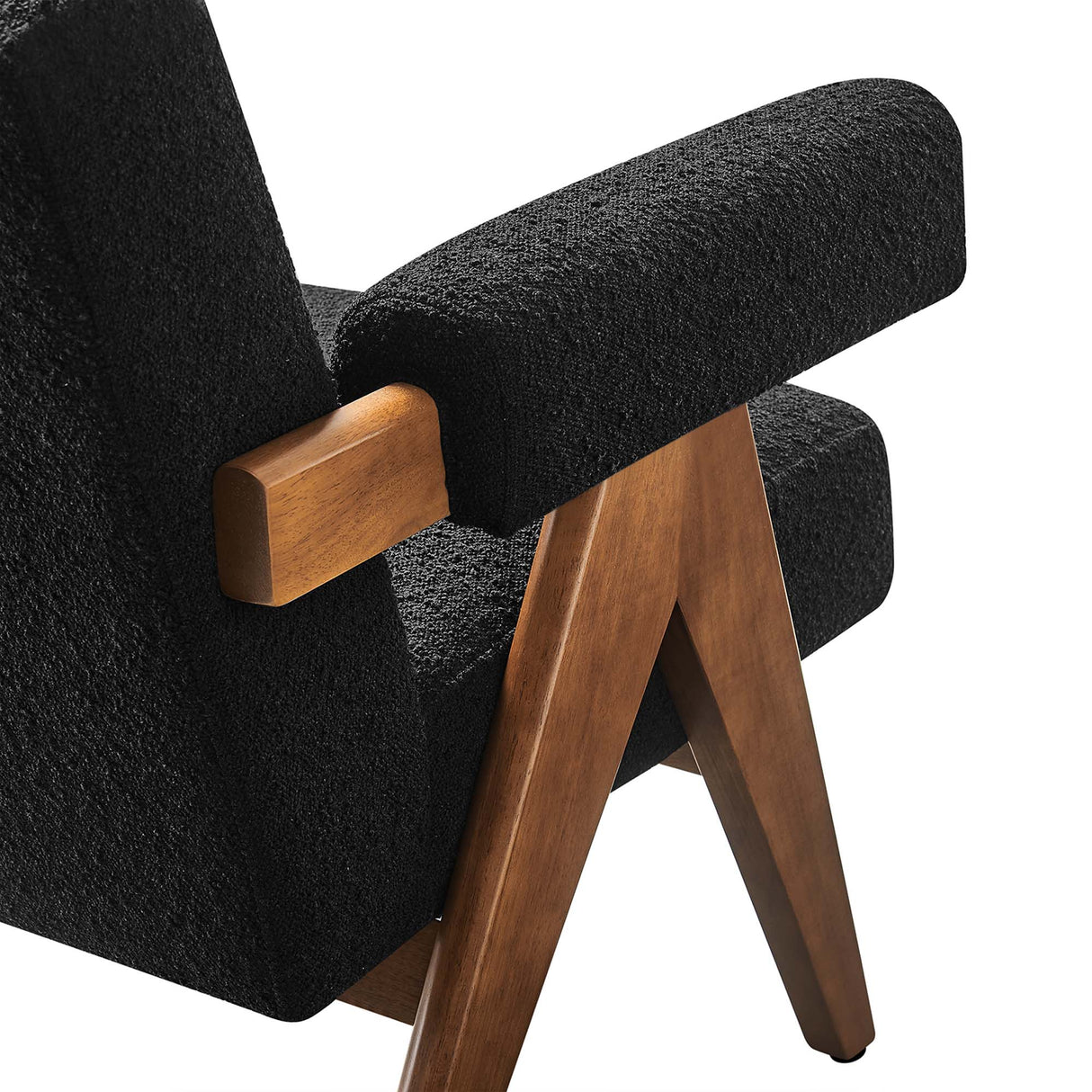 27 Inch Modern Boucle Fabric Upholstered Armchairs - Set of 2