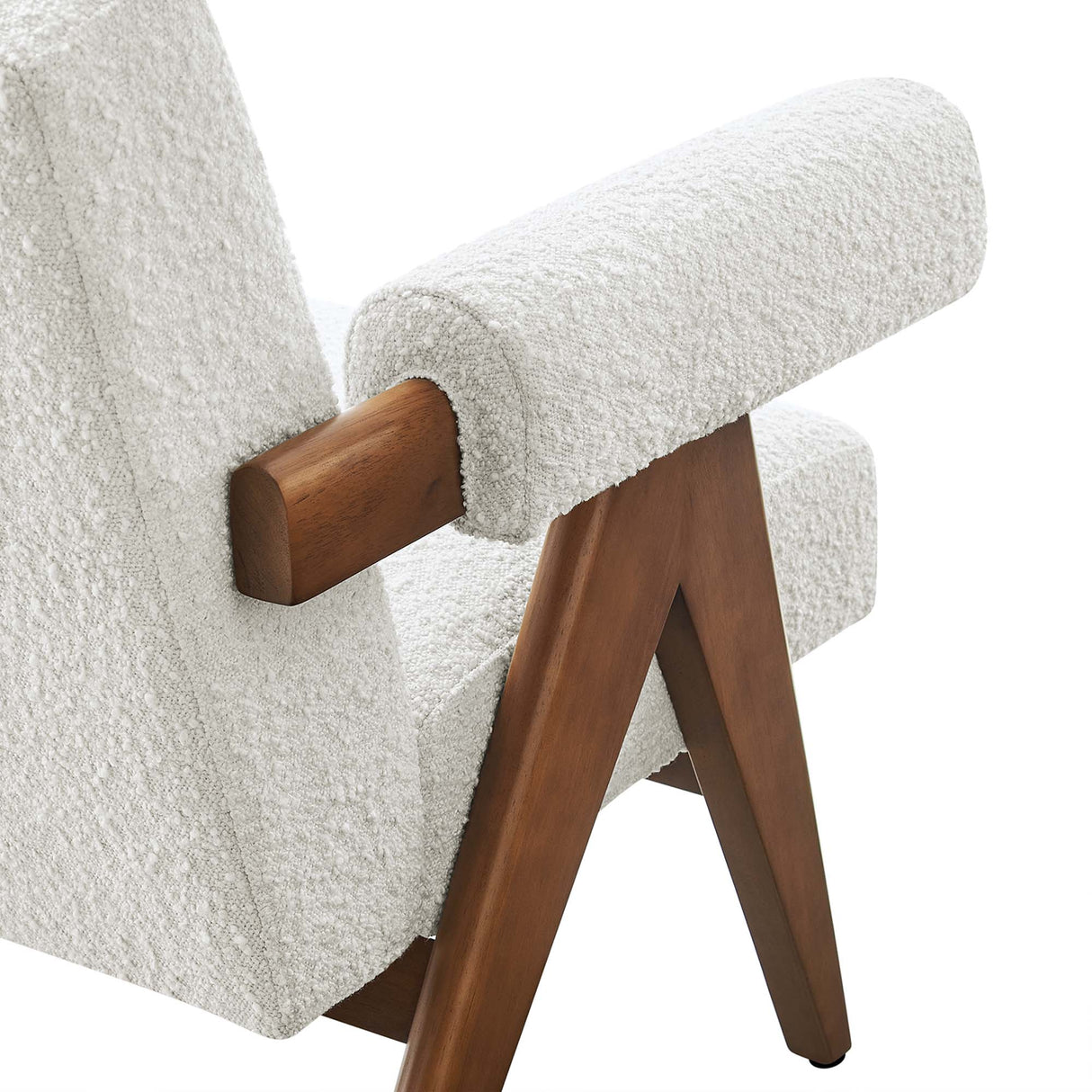 27 Inch Modern Boucle Fabric Upholstered Armchairs - Set of 2
