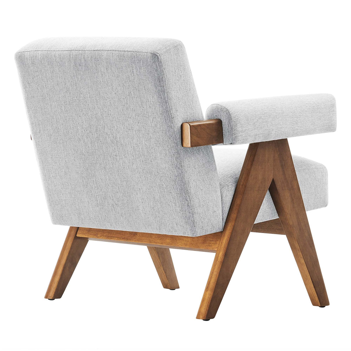 28 Inch Woven Heathered Fabric Armchair Set of 2