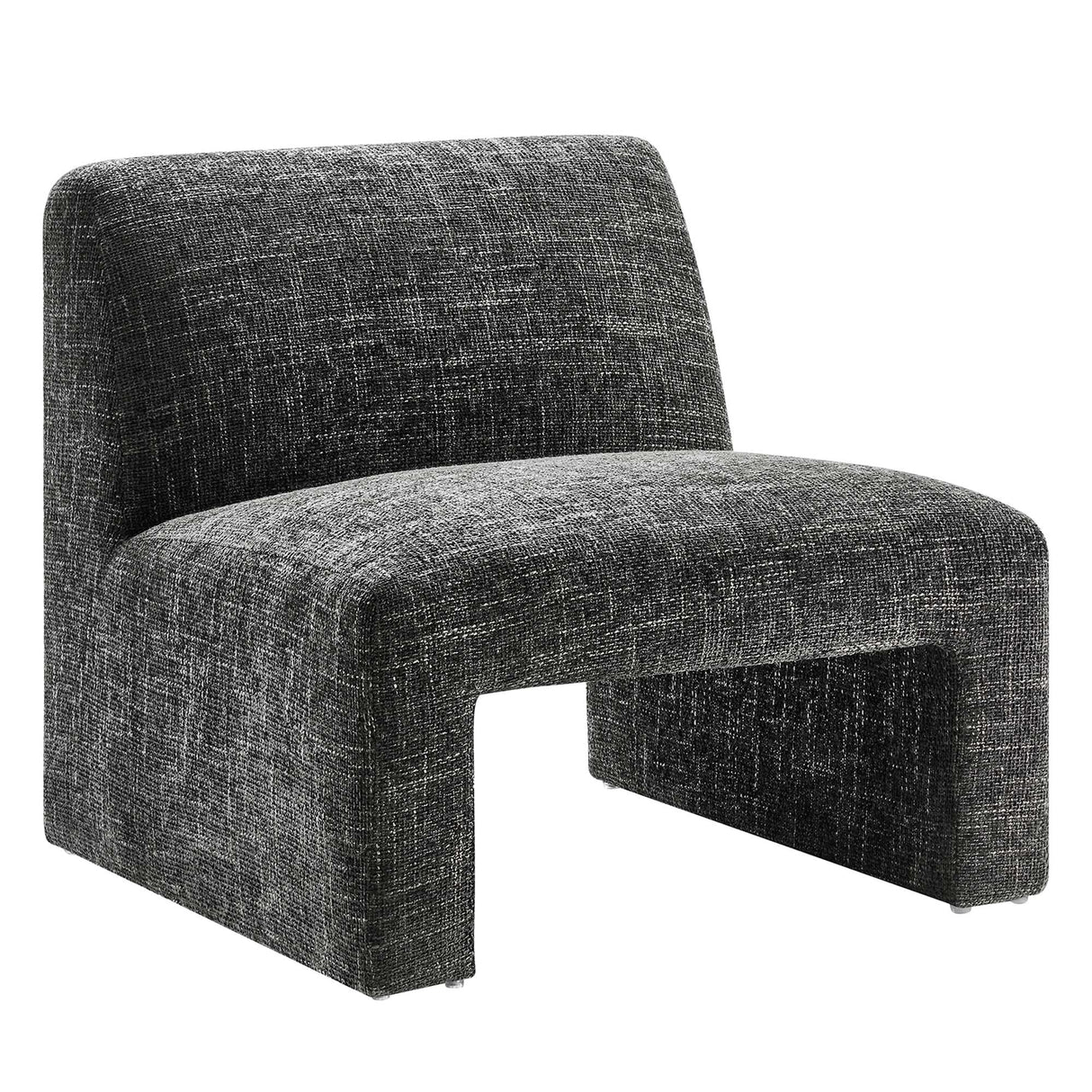32 Inch Oversized Armless Chenille Upholstered Accent Chair