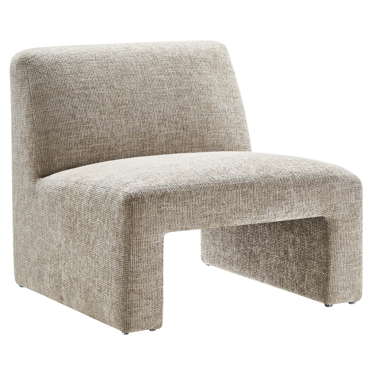 32 Inch Oversized Armless Chenille Upholstered Accent Chair