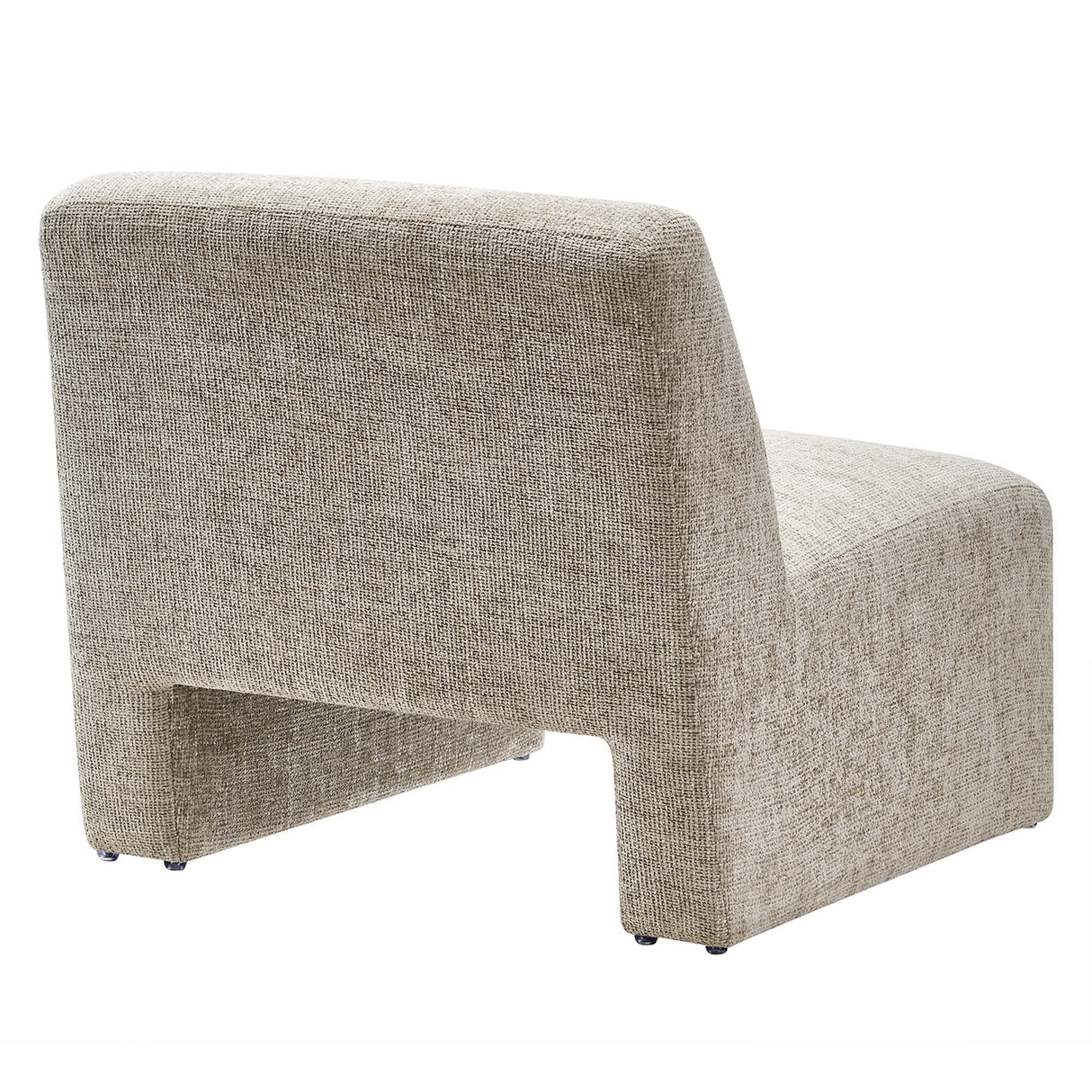 32 Inch Oversized Armless Chenille Upholstered Accent Chair