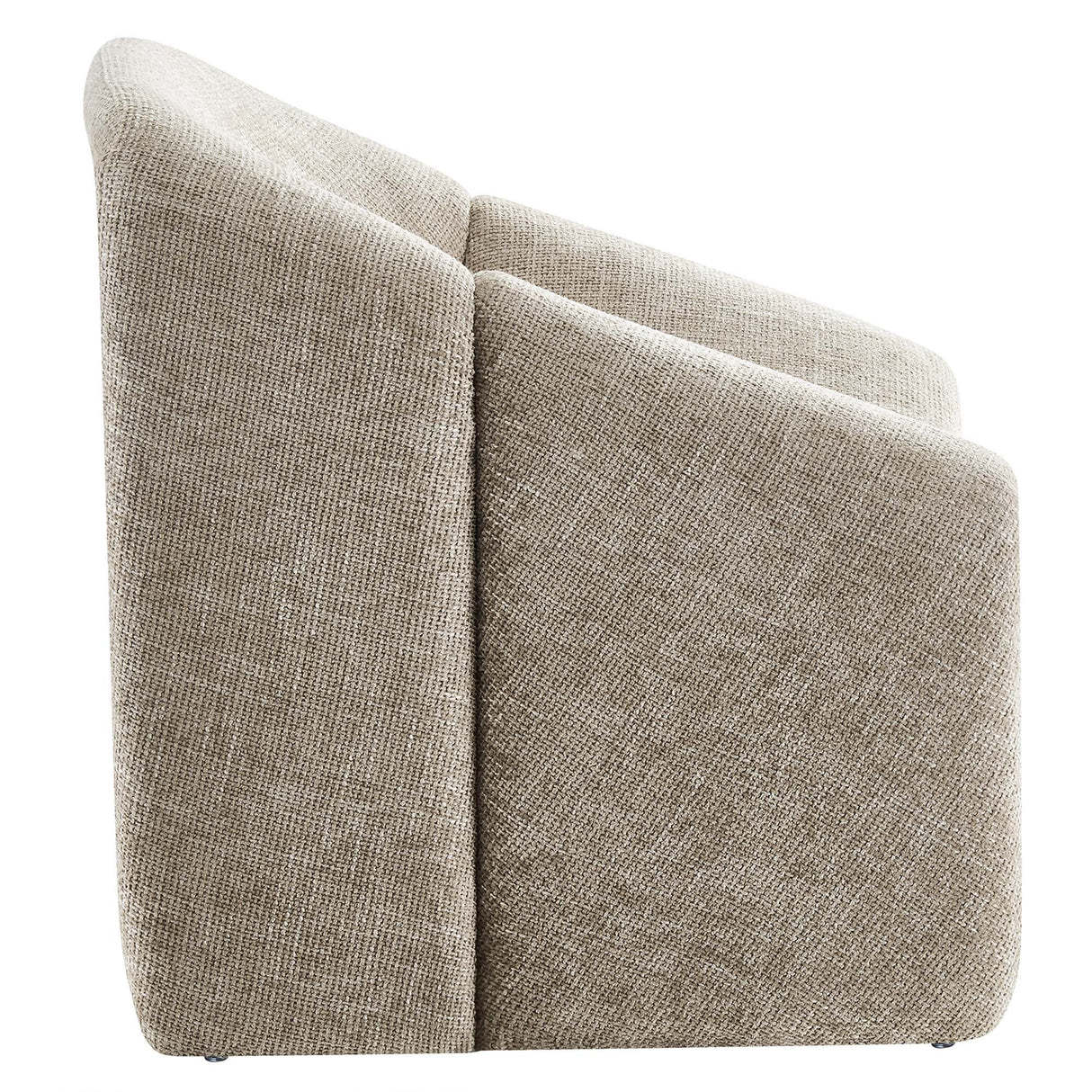 31 Inch Modern Curved Chenille Upholstered Accent Chair